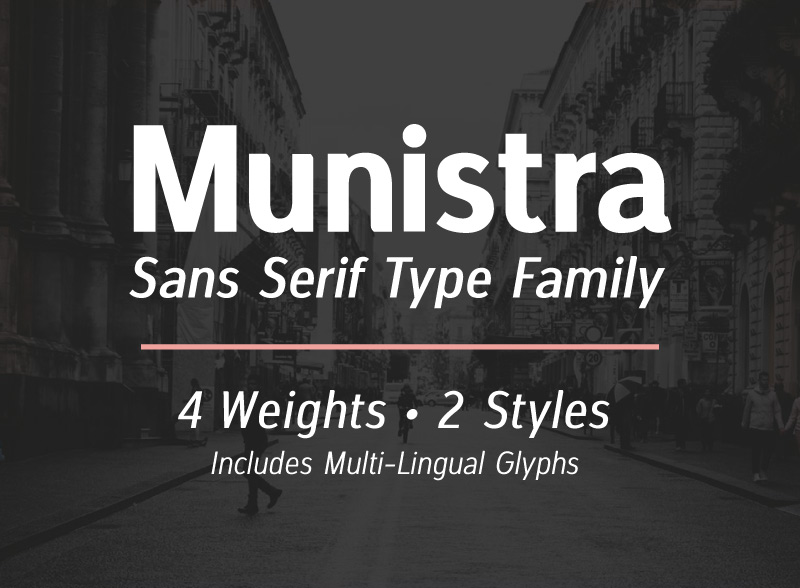 Munistra Sans Serif Typeface Family