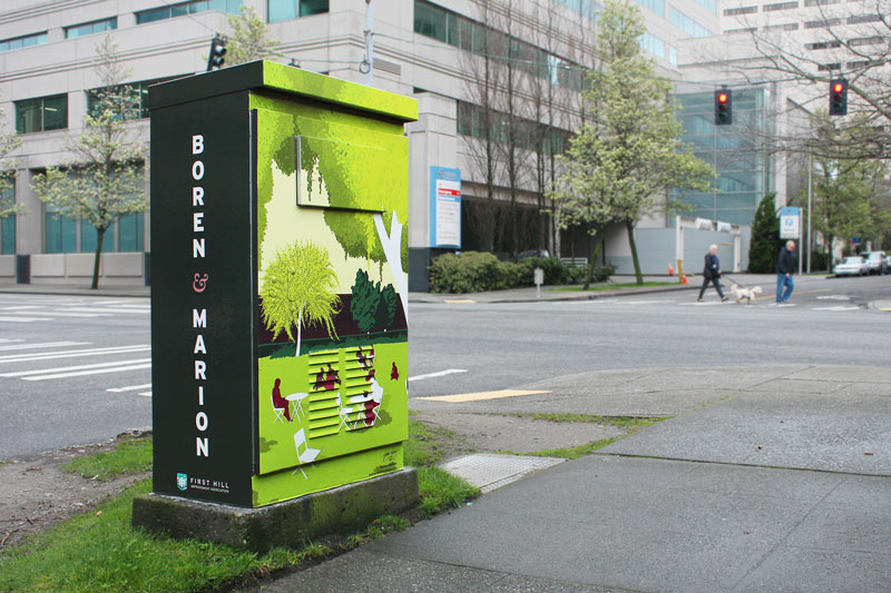 Public Art: Signal Boxes Across First Hill (Boxes 11-16)